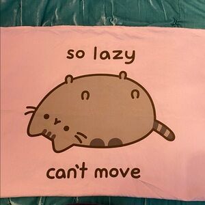 Pusheen the Cat “So Lazy Can’t Move” standard pillowcase pair (2 count)